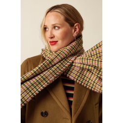 King Louie - Houdstooth Scarf - Spicy Brown