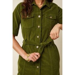 King Louie - Kate Dress Baby Cord - Posey Green