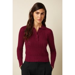 King Louie - Polo Top Avel Knit - Rhubarb Red