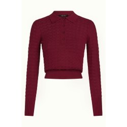 King Louie - Polo Top Avel Knit - Rhubarb Red