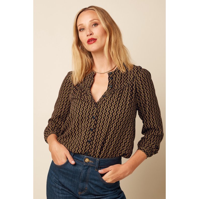 King Louie - Lisa Blouse Turi Woven - Black