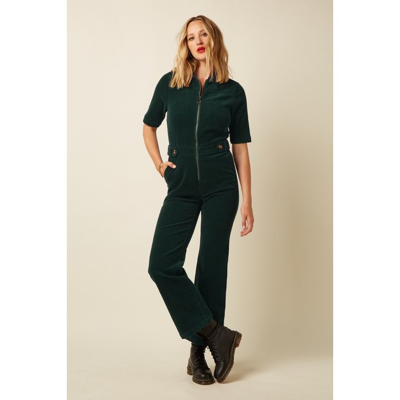 King Louie - Garbo Jumpsuit Corduroy - Pine Green