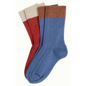King Louie - 2 pack sock Maris - Ruby Red