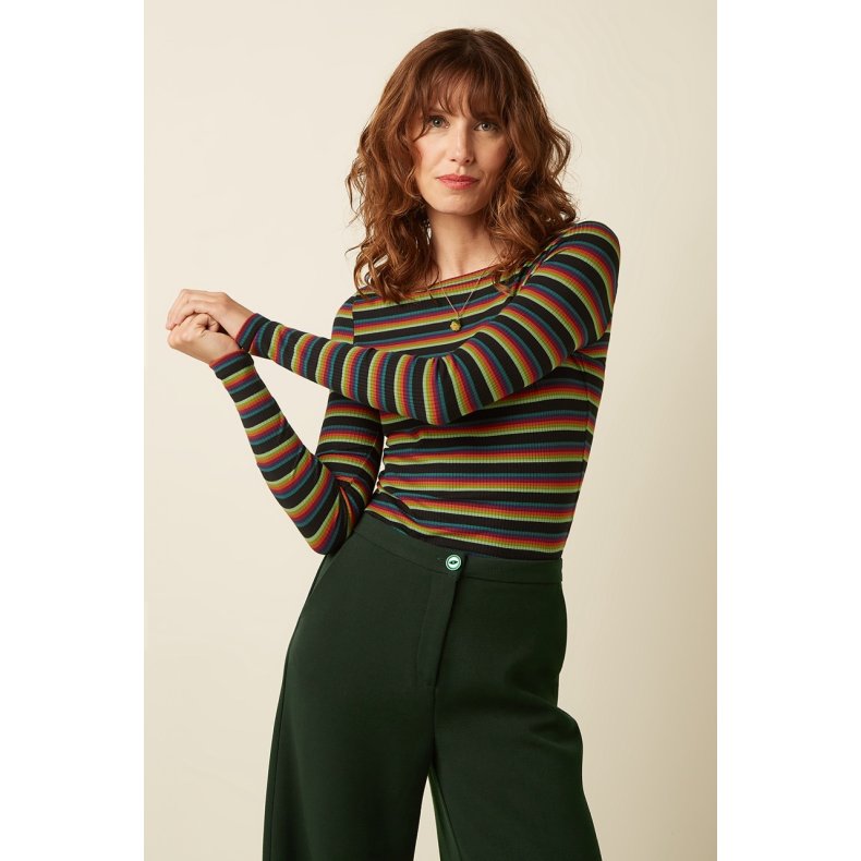 King Louie - Lili Top Lottie Stripe - Botanical Green