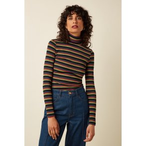 King Louie - Rollneck Top Lottie Stripe - Botanical Green