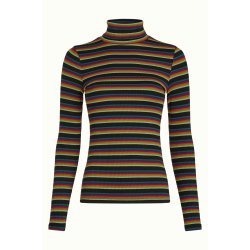 King Louie - Rollneck Top Lottie Stripe - Botanical Green
