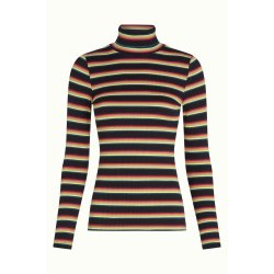 King Louie - Rollneck Top Lottie Stripe - Botanical Green