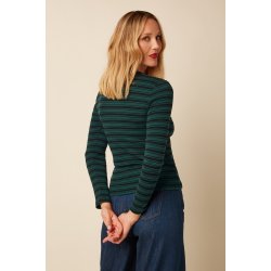 King Louie - Helen Top Rae Stripe - Botanical Green