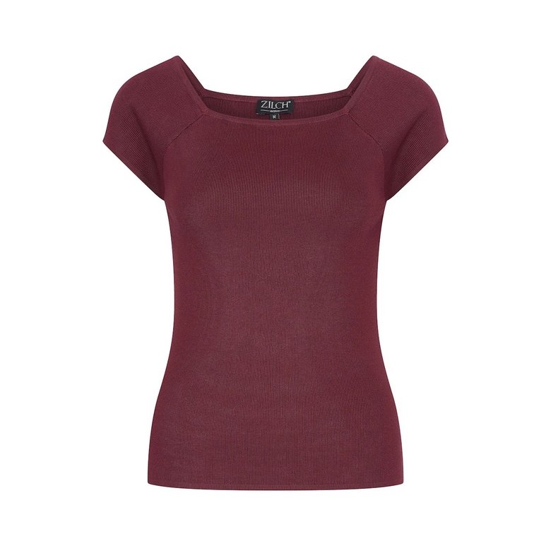 Zilch - Top Short Sleeve - Bordeaux 