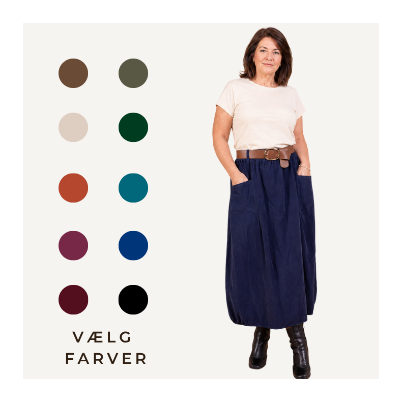 Babyfl�jl - Midi Nederdel - V�lg Farve