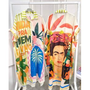 Frida Kahlo - Oversize Skjortekjole