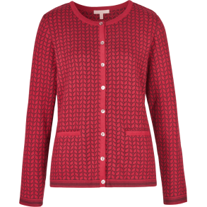 Himalaya - ko. Bomuld - Cardigan Raida - Aubergine/Bordeaux