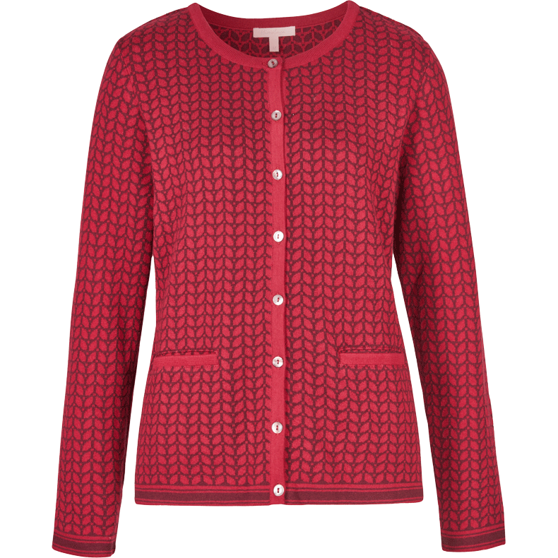 Himalaya - ko. Bomuld - Cardigan Raida - Aubergine/Bordeaux