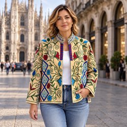 Suzani-broderier - Jakke - Camel