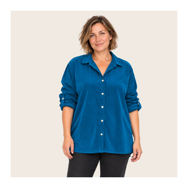 Babyfl�jl - Karen Oversize Skjorte - Petrol
