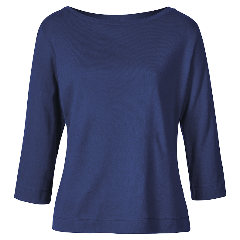 Himalaya - ko Bomuld 3/4 Sleeve t-shirt - Navy