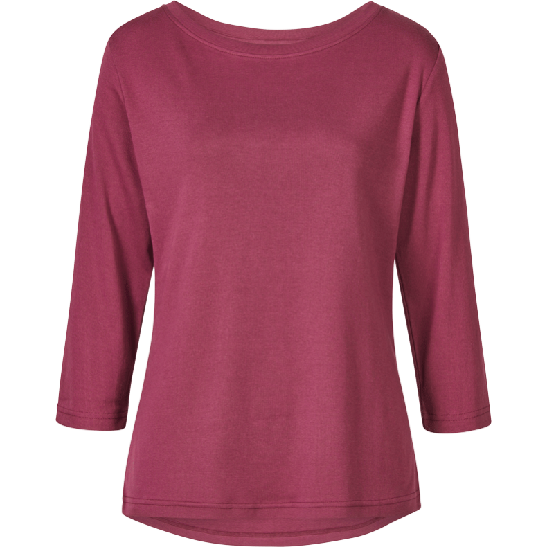 Himalaya - ko Bomuld 3/4 Sleeve t-shirt - Bordeaux 