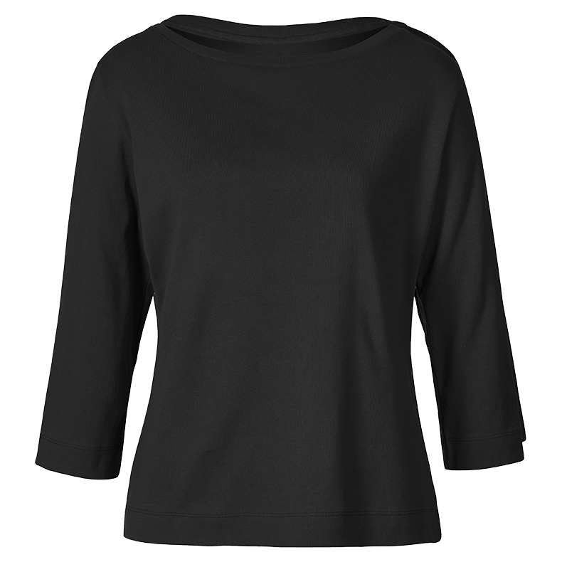 Himalaya - ko Bomuld 3/4 Sleeve t-shirt - Sort