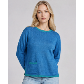 Fristed - Noella Bomulds Strik Sweater - Blue