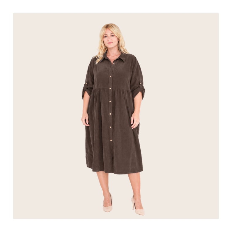 Babyfl�jl - Solveig Oversize Kjole - Chokolade