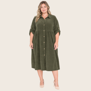 Babyfl�jl - Solveig Oversize Kjole - Oliven