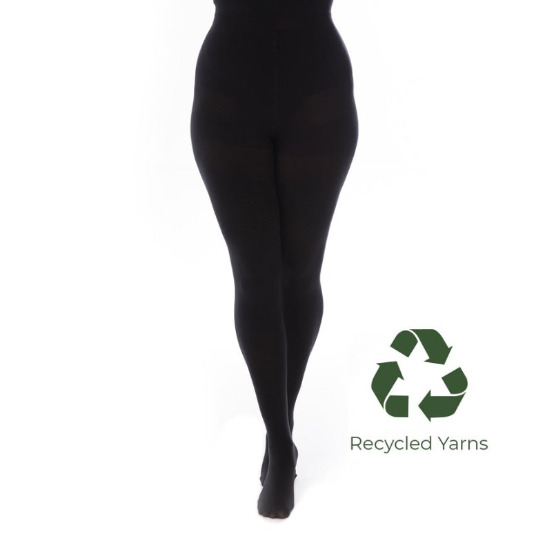Pamela Mann - Recycled Strmpebukser XL-XXL  - Black
