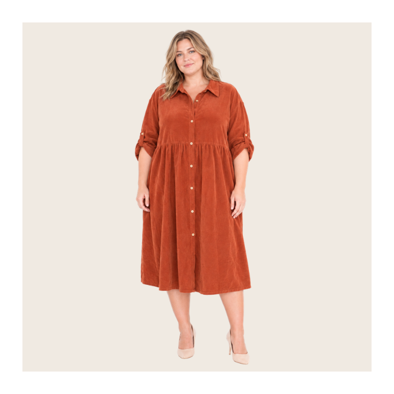Babyfl�jl - Solveig Oversize Kjole -  Rust