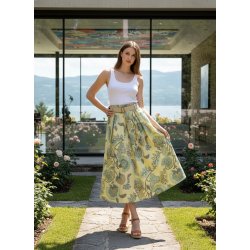 Nederdel m. l�g - Lys gul 