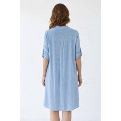 Bl� Bomulds - kjole