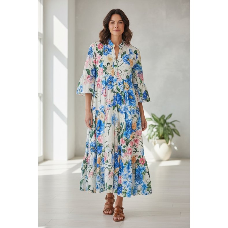Penny Kjole - Broderi Anglaise Dalia - Royal 