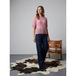 M�nsteret Mohair Strik - Kort �rmet - V�lg Farve