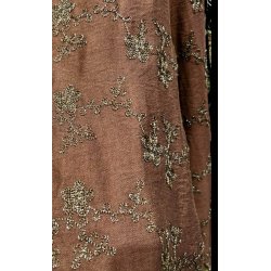 Skjorte med broderi - Brun