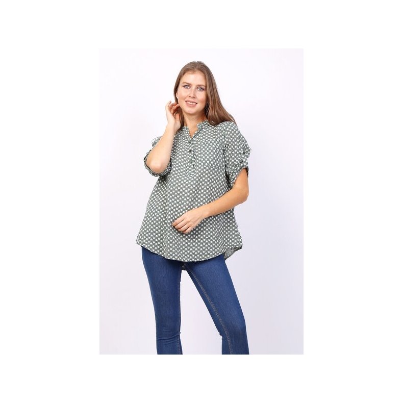 Fleur - Bomuldsbluse - V�lg farve