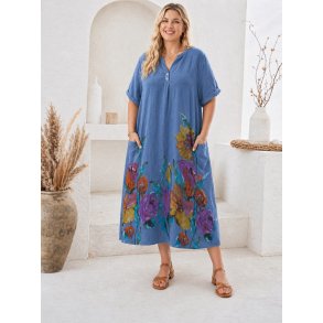 H�rkjole Denim bl� - V-udsk�ring