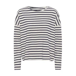 Grobund - Nete stribet bluse - Midnight Blue 