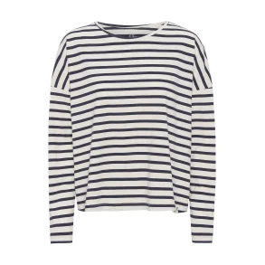 Grobund - Nete stribet bluse - Midnight Blue 