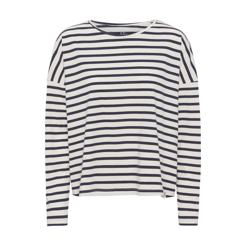 Grobund - Nete stribet bluse - Midnight Blue 