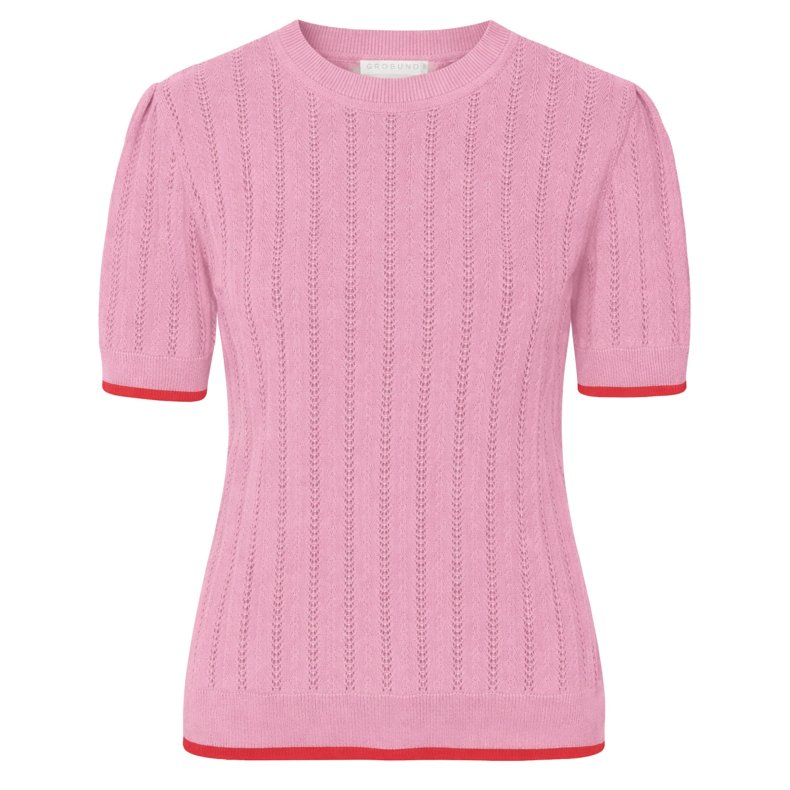 Grobund - Almine Strik tee - Soft Rose