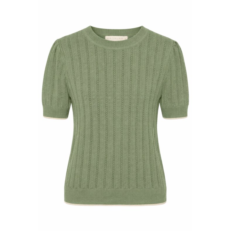 Grobund - Almine Strik tee - Sage Green