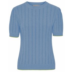 Grobund - Almine Strik tee - Soft Blue