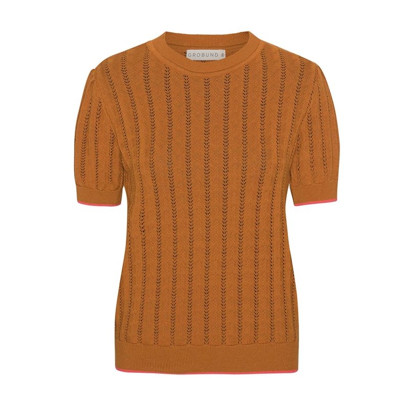 Grobund - Almine Strik tee - Karamel