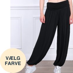 Haremsbukser ensfarvet - Vlg farve