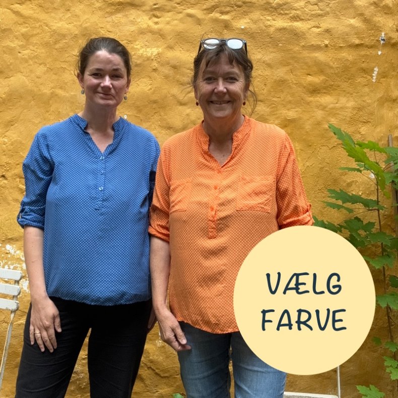 Helle Viskose Bluse m. mnster Vlg Farve