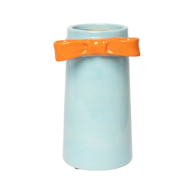 Vase m/sl�jfe - Lys Bl� / Oange