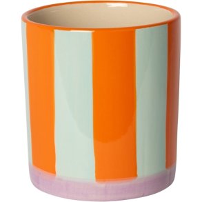 Urtepotte m/striber - mint/orange/violet