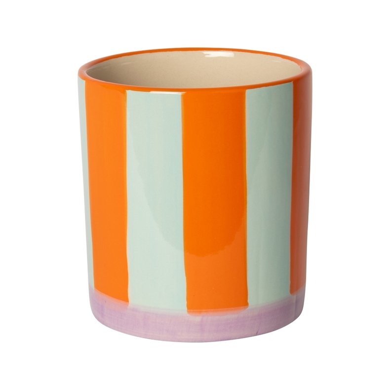 Urtepotte m/striber - mint/orange/violet
