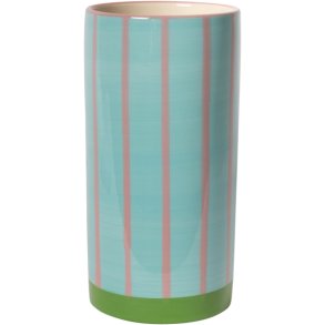 Vase m/linjer - Lilla/ Mint/ Gr�n