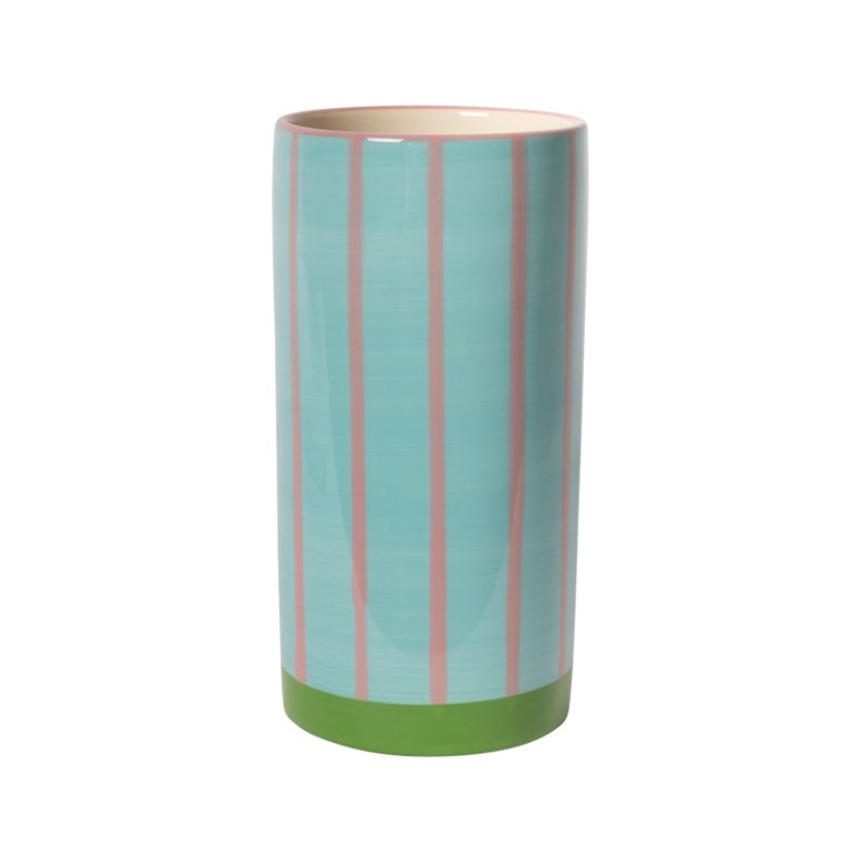 Vase m/linjer - Lilla/ Mint/ Gr�n