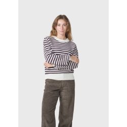 Klitmller Collective - Gunilla Stribet striktrje - Burgundy