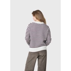Klitmller Collective - Gunilla Stribet striktrje - Burgundy